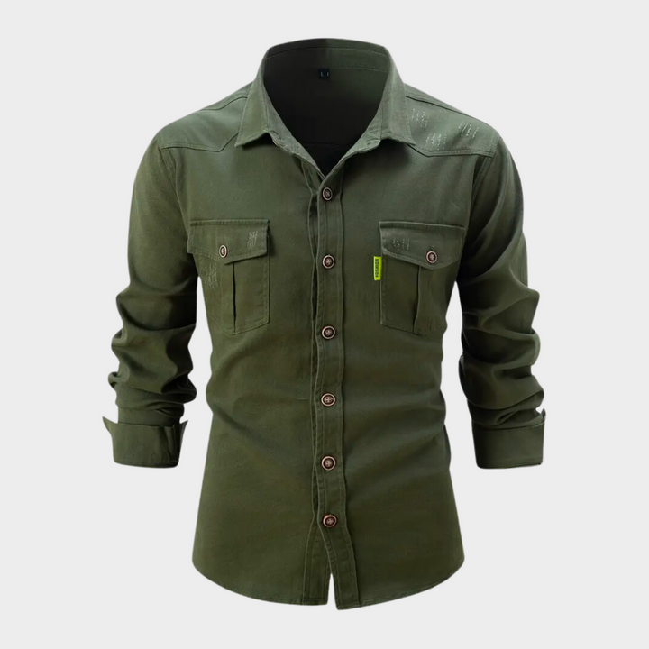 Men's 3/4 Sleeve Button-Up Shirt