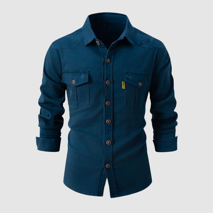 Men's 3/4 Sleeve Button-Up Shirt