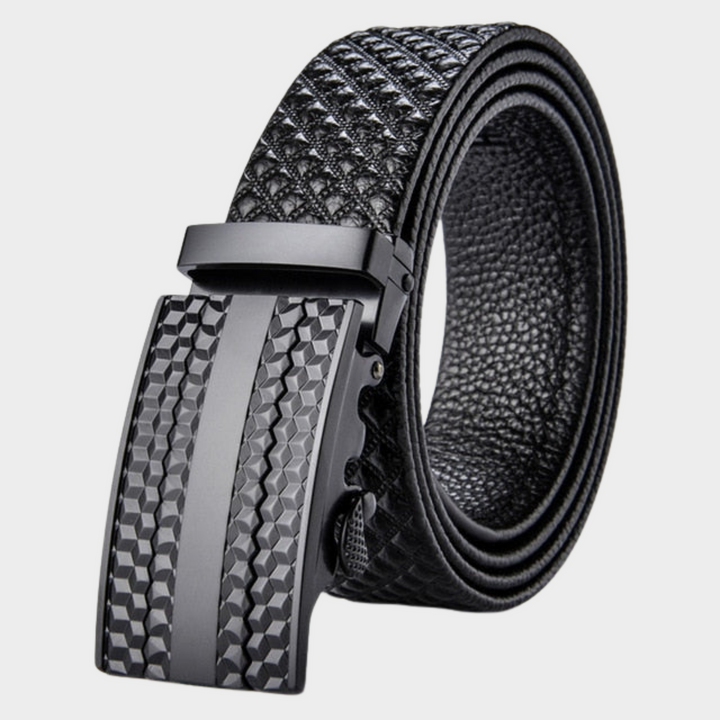 Elegant & durable: men’s black leather belt