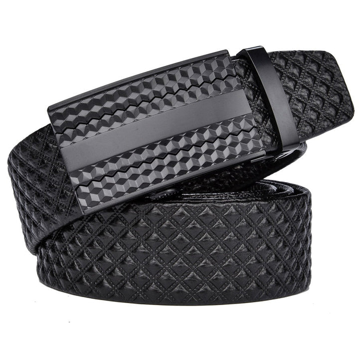 Elegant & durable: men’s black leather belt