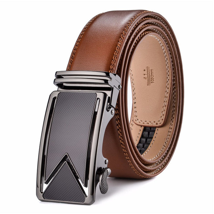 Premium & Durable: Men’s Saddle Brown Leather Belt