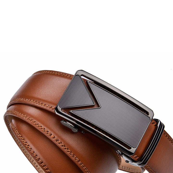 Premium & Durable: Men’s Saddle Brown Leather Belt