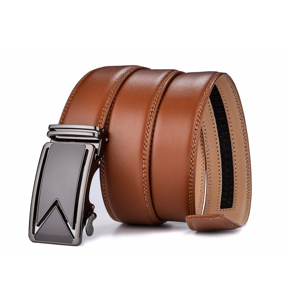 Premium & Durable: Men’s Saddle Brown Leather Belt