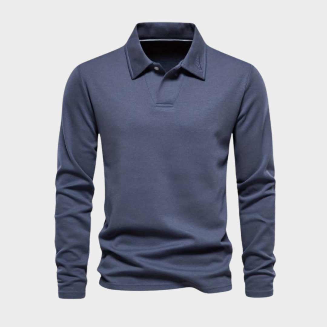 Men’s Long Sleeve Polo Pullover