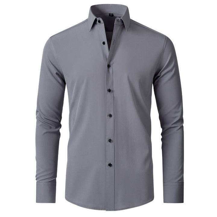 Men’s stretchable wrinkle-free dress shirt –