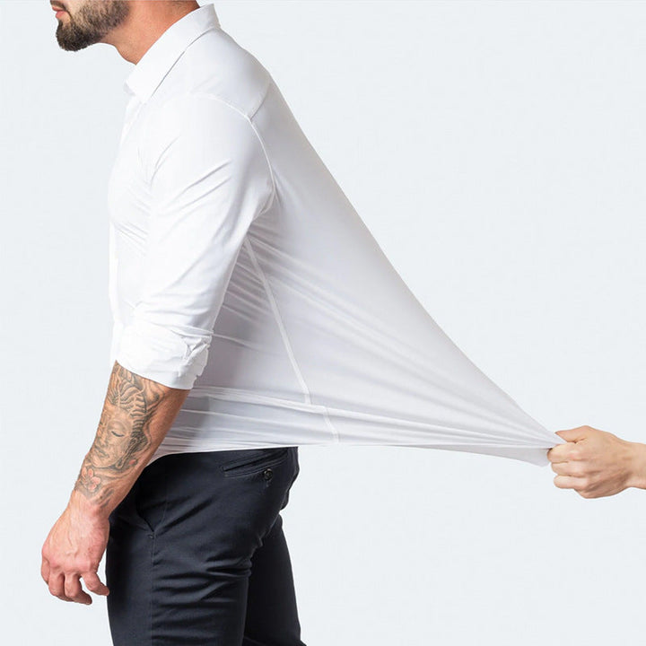 Men’s stretchable wrinkle-free dress shirt –