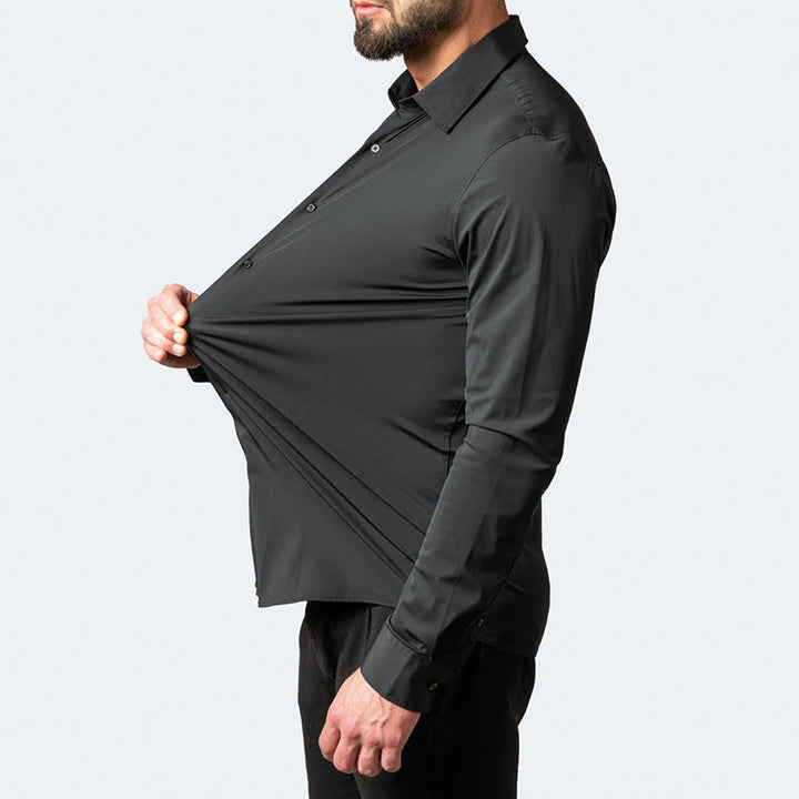 Men’s stretchable wrinkle-free dress shirt –