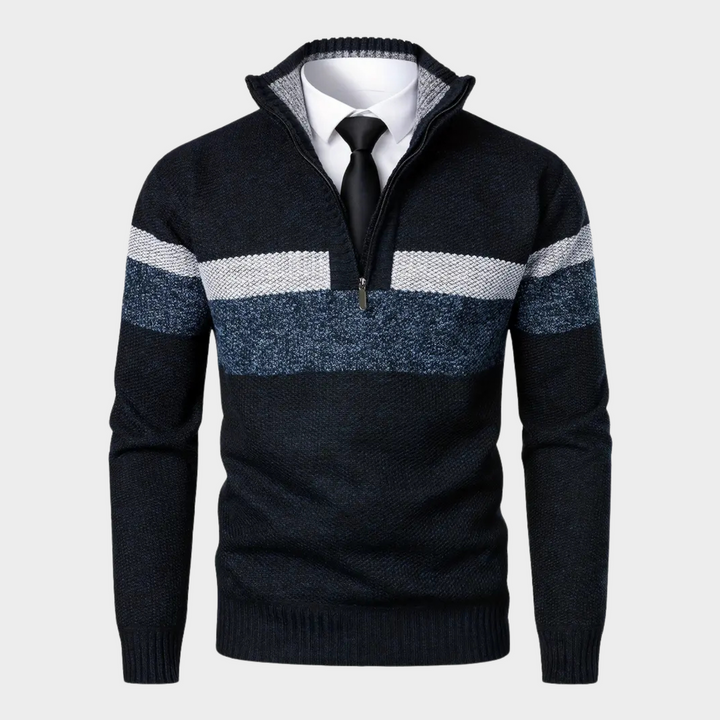 Men's half zipper sweater with soft breathable fabric