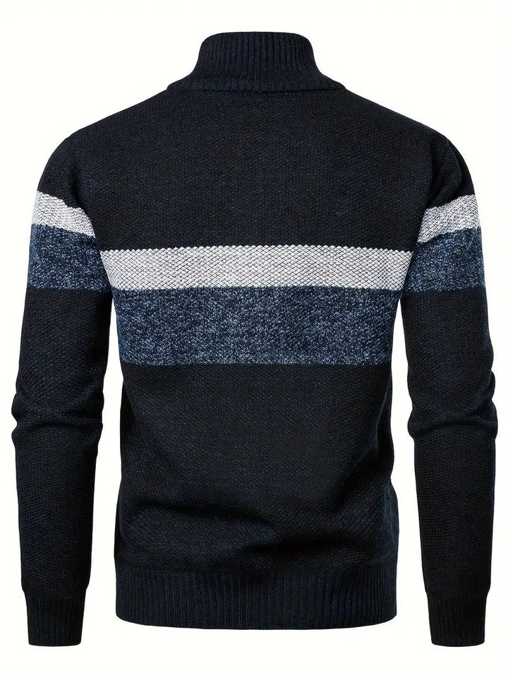 Men's half zipper sweater with soft breathable fabric